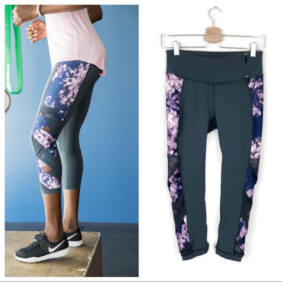 CALIA by Carrie Underwood Pants - CALIA by Carrie Underwood Crisscross Mesh Capris